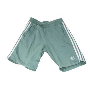 adidas Shorts Mens Green Casual Drawstring Small